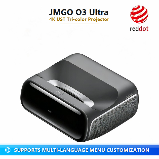 JMGO O3 Ultra UST 4K Triple Color Laser Projector 4000 ISO Lumens 0.18 Throw Laser TV 3D Home Theater Android 4G+128G for Gaming