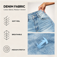 Shorts en jean taille haute pour femme, à ourlet effiloché, déchirés, effet push-up, en denim extensible, vente en gros usine