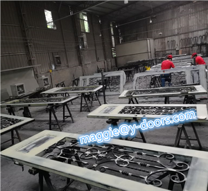 Chúng tôi bán buôn tùy chỉnh cửa sắt rèn thép chính đôi bên ngoài cửa - Product Image 5