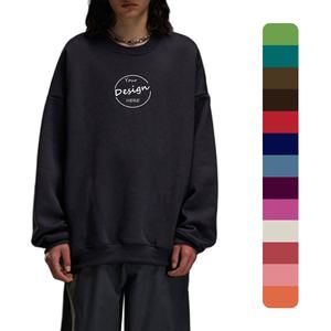 Autumn Custom Print Logo 100 Cotton Heavy Weight Oversize Men's <b>Sweatshirt</b> Basic Style <b>Black</b> Inner Laydown Unisex <b>Sweatshirts</b> - Product Image 1