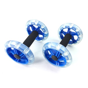 Appareil d'exercice abdominal double pour la maison, équipement de fitness stable pour entraînement du tronc, poignées antidérapantes, roue AB <span class=keywords><strong>Roller</strong></span> - Product Image 2