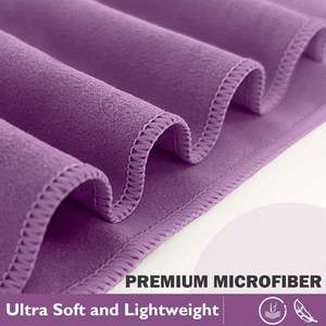Serviette de sport en tissu polyester tissé léger, confortable et doux, facile à transporter, très absorbante, séchage rapide, pour les voyages - Product Image 2