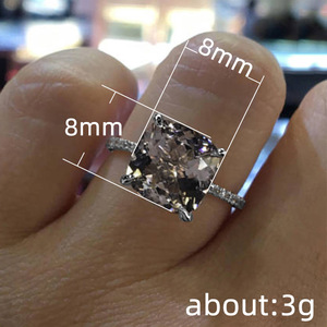 Bague élégante en pierre pavée pour femmes, style nuptial, bijoux de doigt à la mode - Product Image 6