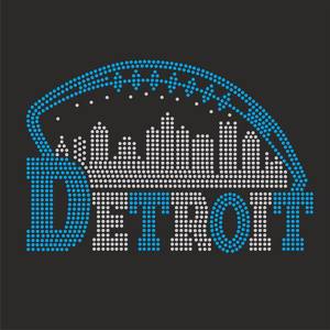 라이온스 라인스톤 전사 아이언온 디트로이트 라인스톤 커스텀 모티프 - Product Image 3