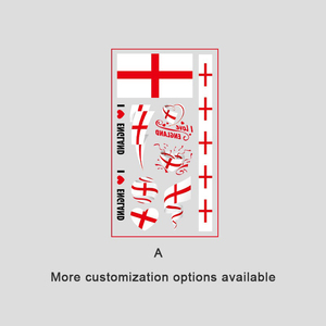 Petit autocollant de tatouage temporaire imperméable pour joue, motif éventail, 1x1 pouce, lot de 50 - Product Image 3
