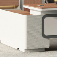 Meubles de bureau commerciaux de haute qualité, bureau de direction minimaliste avec armoire latérale amovible pour un espace de bureau de luxe