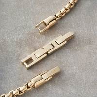 Bracelet chaîne Franco en acier inoxydable plaqué or 18 carats pour homme, avec fermoir extensible et ajustable, accessoires de poignet, vente en gros