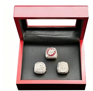 Juego de 3 Anillos de Campeonato de los Chicago Black Hawks 2010, <span class=keywords><strong>2013</strong></span>, 2015, Anillos Conmemorativos de Campeonato Deportivo de Hockey sobre Hielo en Aleación de Oro - Product Image 2