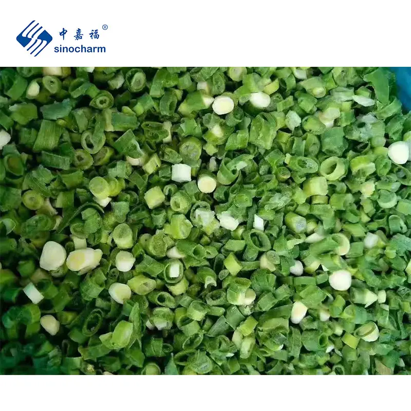 Sino charm BRC A Gefrorenes Gemüse Herstellung IQF Spring Onion Cut Bulk 4-6mm Gefrorene Frühlings zwiebel