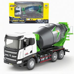 SJY-1719 1:50 Modèle de véhicule de construction jaune en alliage métallique moulé sous pression, camion malaxeur à béton, modèle de camionnette jouet - Product Image 4