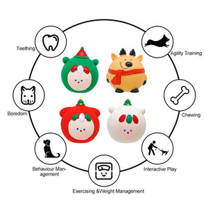 Pet Sound <strong>Toy</strong> Cartoon Design <strong>Latex</strong> <strong>Squeaky</strong> Chew <strong>Toy</strong> Soft <strong>Dog</strong> <strong>Toy</strong> for Small and Medium Breed Pets Christmas Gift - Product Image 4