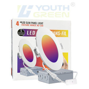Moderna Lámpara de Panel LED Inteligente de 4 Pulgadas, Control WIFI, RGB, 16 Millones de Colores Cambiables, Certificación Energy Star, Empotrable - Product Image 6