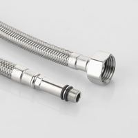 Tuyau flexible tressé en acier inoxydable 12 mm 1/2 femelle x M10x1 filetage moyen, connecteur d'alimentation en eau pour cuisine et salle de bain