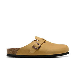 Zuecos y Mules <span class=keywords><strong>Birkenstock</strong></span> <span class=keywords><strong>Boston</strong></span> para Mujer, Invierno, Suaves, Sin Cordones, Diseño Sólido, Cuero de Gamuza, Plataforma de Corcho con Plantilla de Goma Eva - Product Image 4
