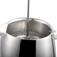 Cafetière à piston en acier inoxydable à double paroi résistante à la chaleur, design moderne HIGHWIN
