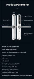 Cerradura Inteligente para Exteriores y Materiales Impermeabilizantes, Perfil Europeo, Cerradura Digital Inteligente con Huella Dactilar TTLock - Product Image 6