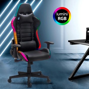 Silla <span class=keywords><strong>Gamer</strong></span> <span class=keywords><strong>LED</strong></span> con <span class=keywords><strong>Luces</strong></span> de Colores, Silla <span class=keywords><strong>Gamer</strong></span> de Lujo con <span class=keywords><strong>Luces</strong></span> RGB - Product Image 2