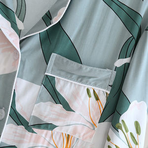 <span class=keywords><strong>Pigiama</strong></span> all'ingrosso Set fiore stampa <span class=keywords><strong>cotone</strong></span> <span class=keywords><strong>pigiama</strong></span> donna <span class=keywords><strong>pigiama</strong></span> ragazza - Product Image 3