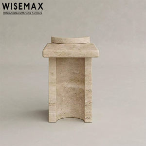 WISEMAX FURNITURE <span class=keywords><strong>Table</strong></span> d'appoint de <span class=keywords><strong>salon</strong></span> de luxe léger, <span class=keywords><strong>table</strong></span> basse <span class=keywords><strong>en</strong></span> <span class=keywords><strong>travertin</strong></span> pour suite d'hôtel, <span class=keywords><strong>salon</strong></span>, boutique - Product Image 4