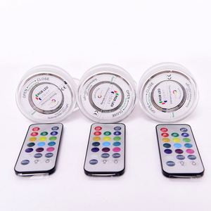 Lumière LED RGB multicolore à piles, télécommandée, ronde, de 2,8 pouces, pour chicha - Product Image 4