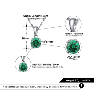 Vente en gros 925 Sterling Silver Zodiac Collier 12 Horoscope Birthstone Zircon Charms Pendentif Colliers pour Anniversaires Cadeaux - Product Image 3