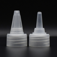 Bouchon en plastique transparent couleur naturelle avec bec verseur 28mm 28/410, bouchon applicateur à visser pour flacon distributeur