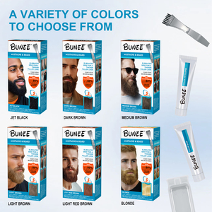 Di alta qualità colori permanenti senza ammoniaca naturale marrone scuro tinture per capelli colore Set per barba e baffi per gli uomini - Product Image 4