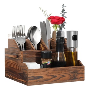 Utensile <span class=keywords><strong>in</strong></span> <span class=keywords><strong>legno</strong></span> rustico per fattoria cucina piano di lavoro organizzatore con accessori di <span class=keywords><strong>spezie</strong></span> uso Rack di stoccaggio per utensili da cucina - Product Image 3