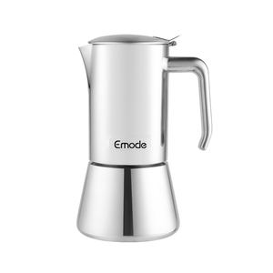 इमोजी प्रीमियम गुणवत्ता पूर्ण स्टेनलेस स्टील मोका पॉट 6 कप स्टोवटॉप एस्प्रेसो कॉफी निर्माता, इंडक्शन के लिए मोचा पॉट - Product Image 1