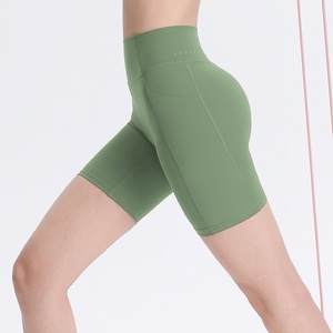 Pantalon de <span class=keywords><strong>yoga</strong></span> taille haute pour femme, effet push-up, moulant, pour fitness, course, sport, cyclisme, été, fin, uni, séchage rapide, extérieur - Product Image 5