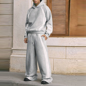 Set Felpa con Zip Unisex all'Ingrosso, Tuta in Pile Tecnico, Tuta Invernale Calda in Cotone per <span class=keywords><strong>Uomo</strong></span>, Set Felpe di Alta Qualità - Product Image 3