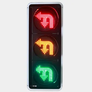 Custom Red Yellow Green LED Solar Powered Traffic Control Signal Light Factory Price Countdown Arrow Display Traffic Light