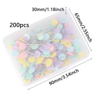 Fleur point papillon bouton épingle à coudre 200 pièces/boîte combinaison de couleurs positionnement pour aiguilles à coudre - Product Image 3