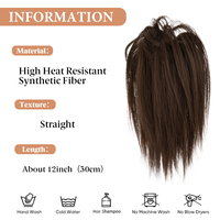 En gros : Accessoires capillaires pour femmes : Chignon désordonné, Chignon synthétique soyeux et lisse, Chignon donut, Postiche queue de cheval, avec pince à chignon, Couleurs assorties