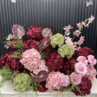 Bruidsboeket op maat, bloemstuk voor de gangpad, zijden kunstmatige rozen, bruidsbloemen voor de vloer, voor bruidsdecoratie