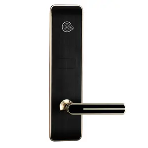قفل ذكي آمن للغاية لبطاقات الراديو RFID من الفولاذ المقاوم للصدأ مع إنذار تغيير مؤشر قفل باب خشبي للفنادق من BQ