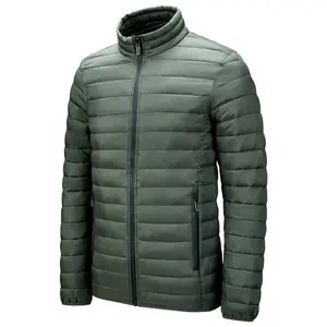Nylon Windbreaker Jacket Custom Men's Packable Stand Collar Water-Resistant Jacket M-6XL Men Quilted Winter Jackets