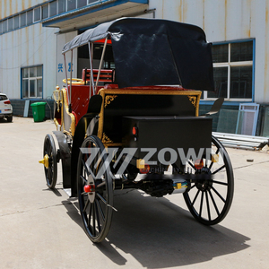 Calèche de tourisme vintage royale victorienne à chevaux, construction légère, pour événements touristiques - Product Image 6
