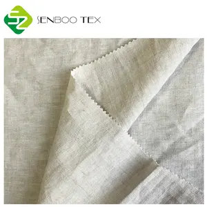 Breathable High Quality sand wash 200gsm 100% Linen Fabric with woven for garments