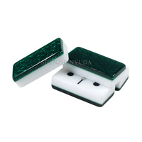 Jeu de dominos professionnel en acrylique vert, double 9, neuf, bicolore, en lucite, pour adultes
