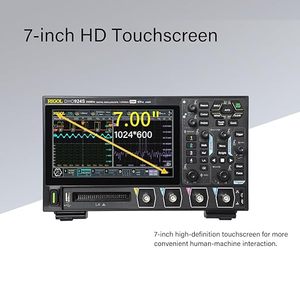 Oscilloscope numérique RIGOL DHO924S 4 canaux 250 MHz Résolution verticale 12 bits Fréquence d'échantillonnage 1,25 GSa/s Générateur de signaux intégré - Product Image 4
