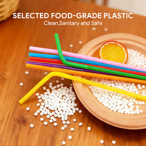 หลอดพลาสติกแบบใช้แล้วทิ้งหลากสีสันสำหรับตกแต่ง  หลอด PP เกรดอาหารสำหรับขายส่ง - Product Image 2