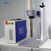 Machine de gravure laser à fibre portable de table pour marquage métallique avec refroidissement par air, contrôle EZCAD, compatible avec les formats DXF/PLT/BMP
