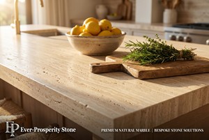 Losas de Mármol Travertino Beige Romano Natural, Pulido, Moderno, Impermeable, para Paredes Interiores, Pisos, Encimeras, Hoteles y Villas - Product Image 4