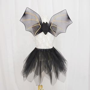 Alas de Mariposa de Navidad y Halloween para Niñas, Disfraz de Hada, Falda Esponjosa, Conjunto de Alas de Murciélago de 2 Piezas, Colorido - Product Image 5