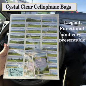 Sacs en cellophane transparents auto-adhésifs 8 x 10 pouces, pochettes en plastique OPP refermables, 1,4 mils, pour emballage cadeau et stockage - Product Image 5