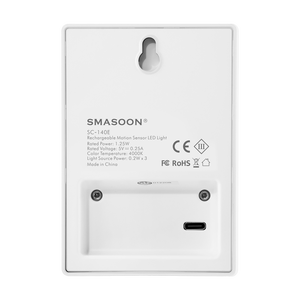 带运动传感器的 LED 灯，带暖白色可充电电池，可调光，现代设计，适合卧室 - Product Image 5