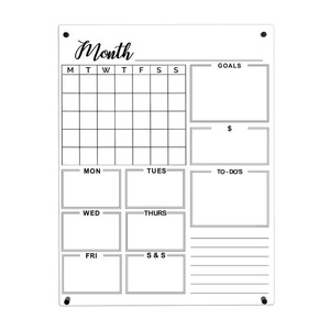 Message Board Fridge Acrylic Calendar Magnetic Dry <b>Erase</b> Board with Custom Logo - Product Image 1