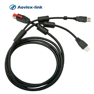 Haute qualité 24V usb alimenté en USB <span class=keywords><strong>A</strong></span> <span class=keywords><strong>et</strong></span> 3pin de code à barres Terminal scanner câble de données pour le système de position - Product Image 1