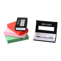 Boîte d'emballage de cils en bande de luxe boîte à cils à tiroir personnalisée avec plateau en plastique